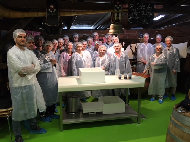 Enlarged view: The MaDE Group visiting a cheese manufacture